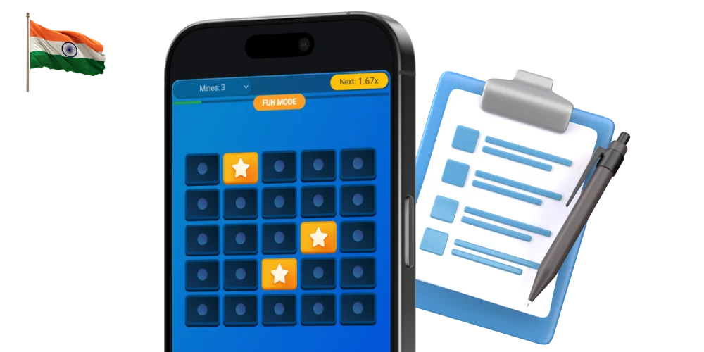 Rules and terms for playing Mines Game online in India